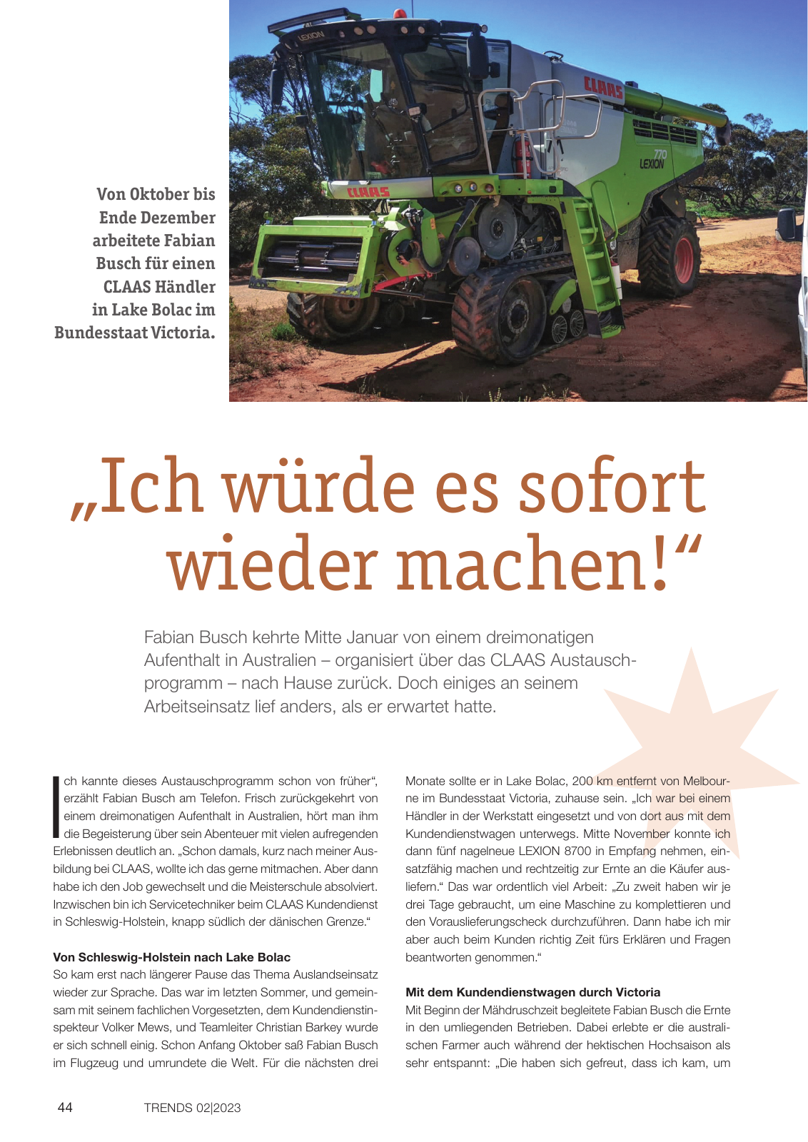 Vorschau CLAAS Trends 2-2023 Seite 44