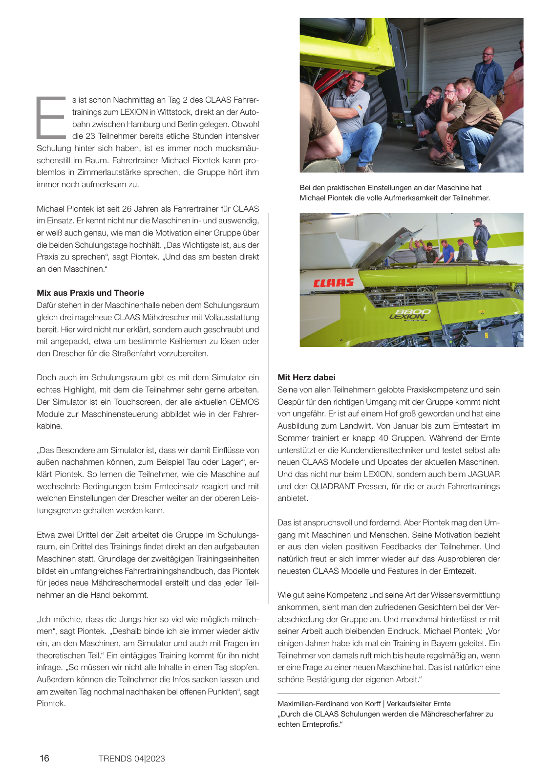 Vorschau CLAAS Trends 4-2023 Seite 16
